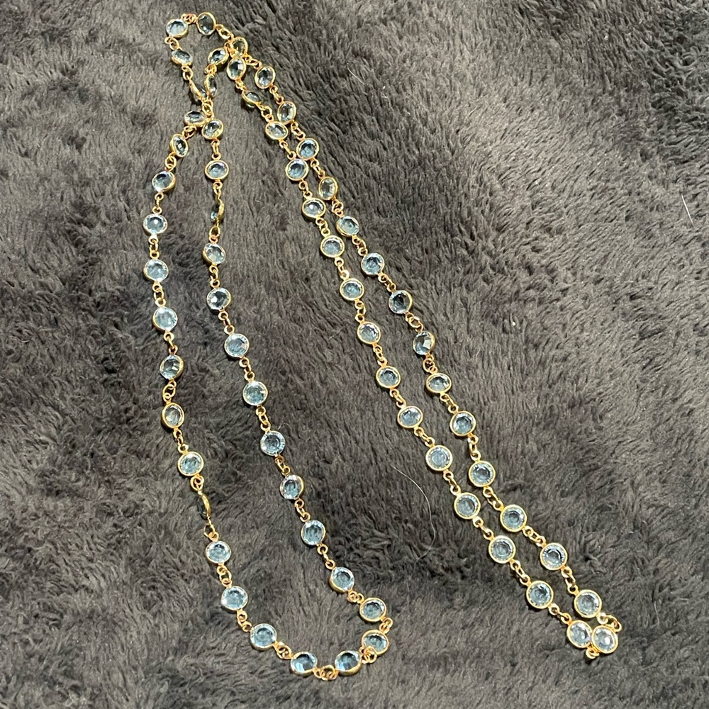 Gold Crystal Link Necklace